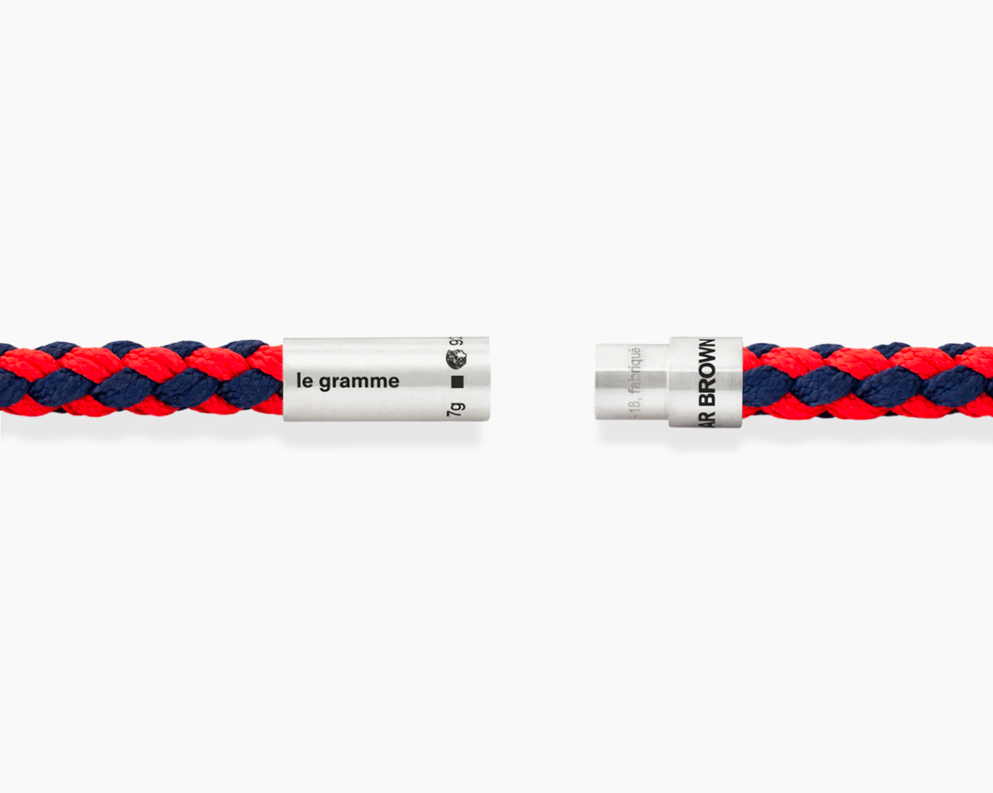 navy and red nato cable bracelet orlebar brown le 7g