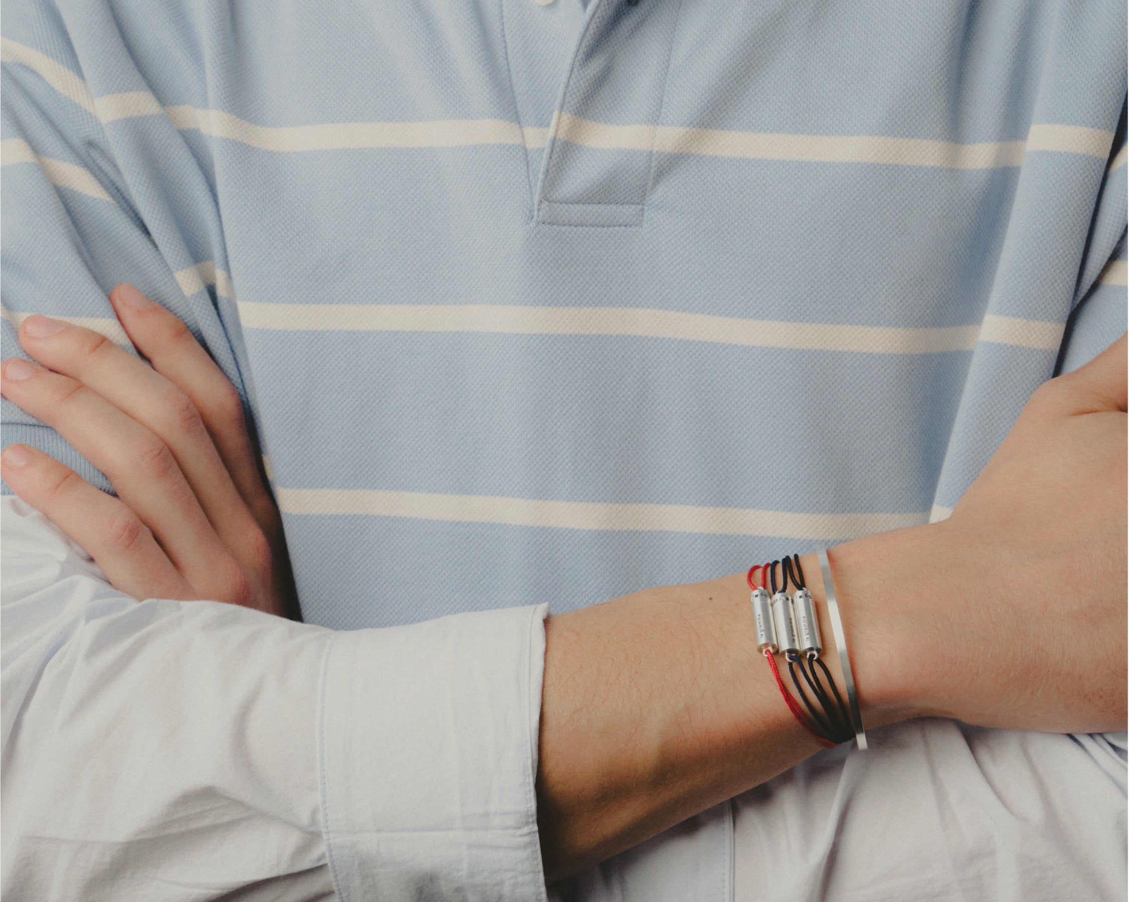 navy cable cord bracelet le 5g