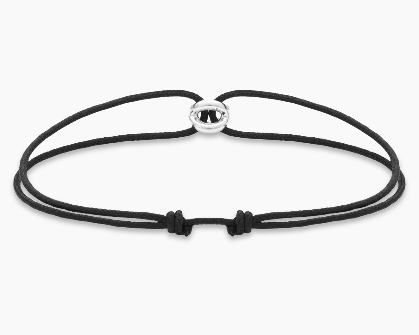 bracelet cordon entrelacs noir le 1g