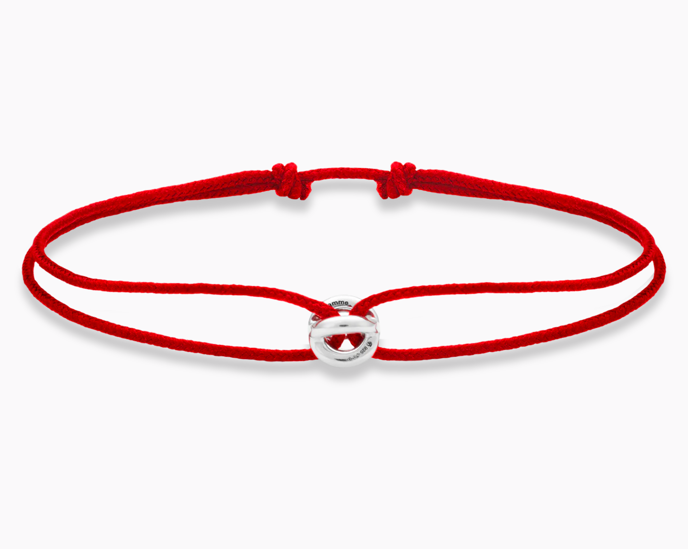 bracelet cordon entrelacs rouge le 1g
