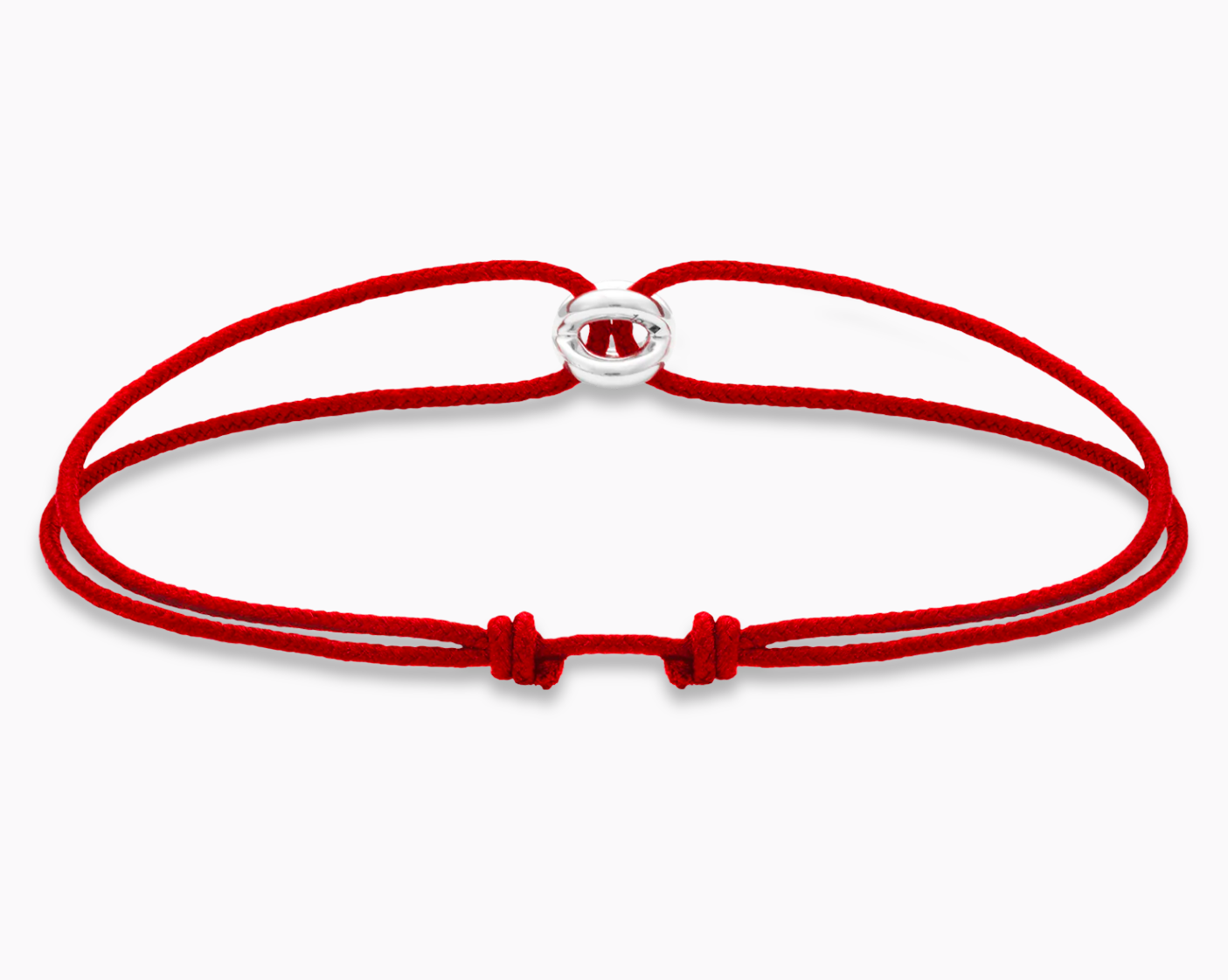 bracelet cordon entrelacs rouge le 1g