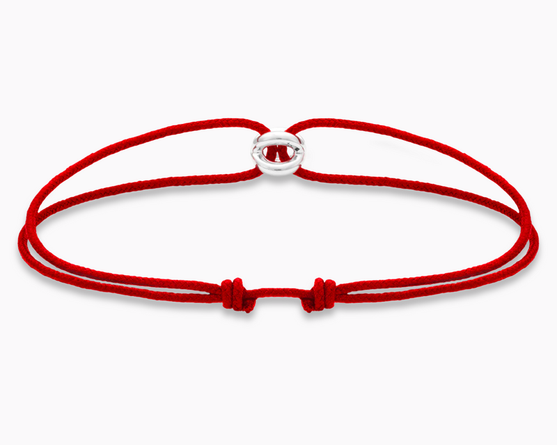 bracelet cordon entrelacs rouge le 1g