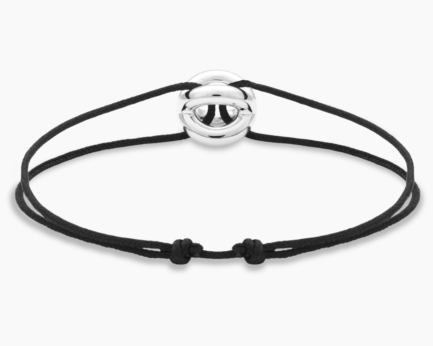 bracelet cordon entrelacs noir le 3g