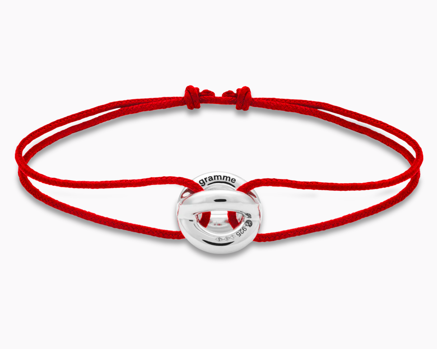 bracelet cordon entrelacs rouge le 3g