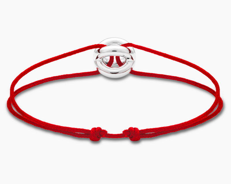 bracelet cordon entrelacs rouge le 3g