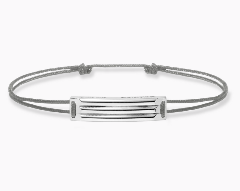 godron grey cord bracelet le 5g