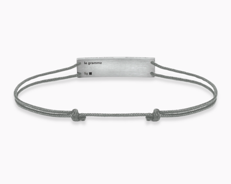 godron grey cord bracelet le 5g