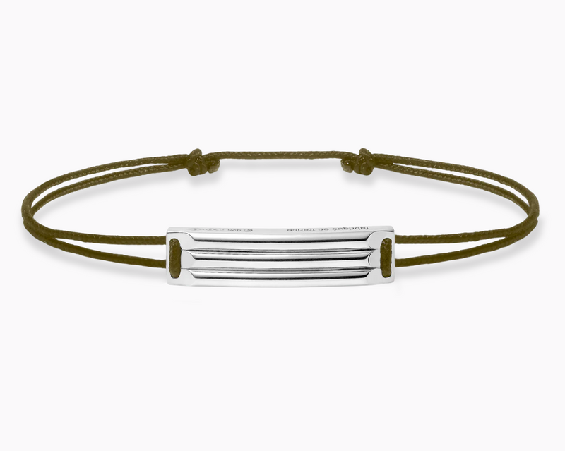 bracelet cordon kaki godron le 5g