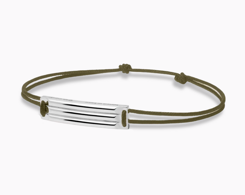 bracelet cordon kaki godron le 5g