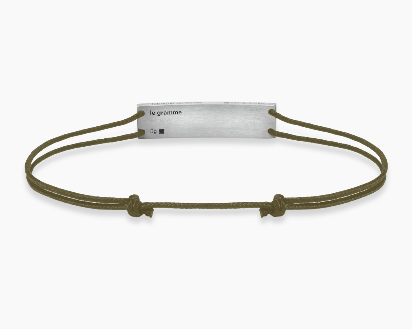 bracelet cordon kaki godron le 5g
