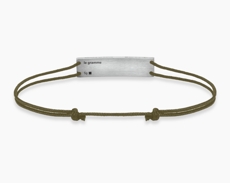 bracelet cordon kaki godron le 5g