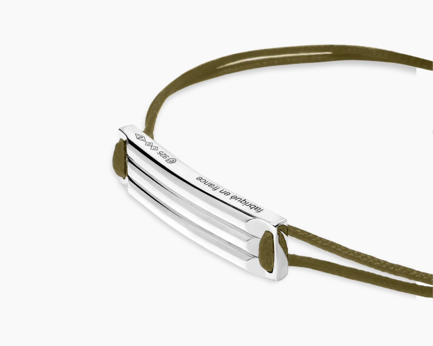 bracelet cordon kaki godron le 5g