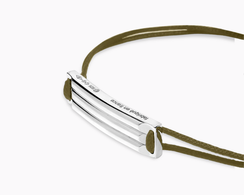 bracelet cordon kaki godron le 5g