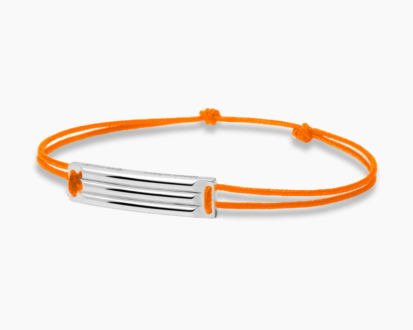 bracelet cordon orange godron le 5g
