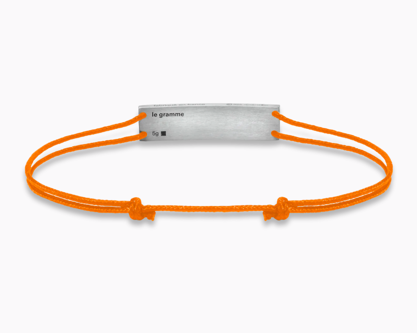 bracelet cordon orange godron le 5g