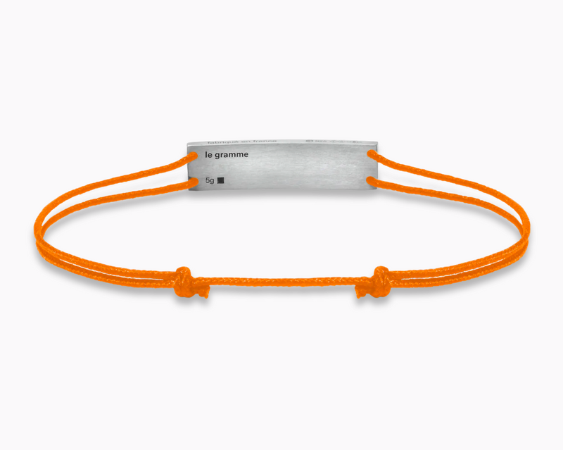 bracelet cordon orange godron le 5g