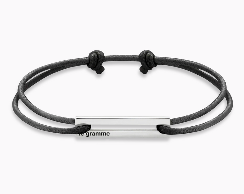 bracelet cordon noir perforé le 1,7g