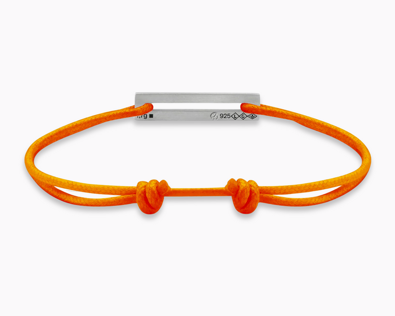 perforated orange cord bracelet le 1.7g – le gramme