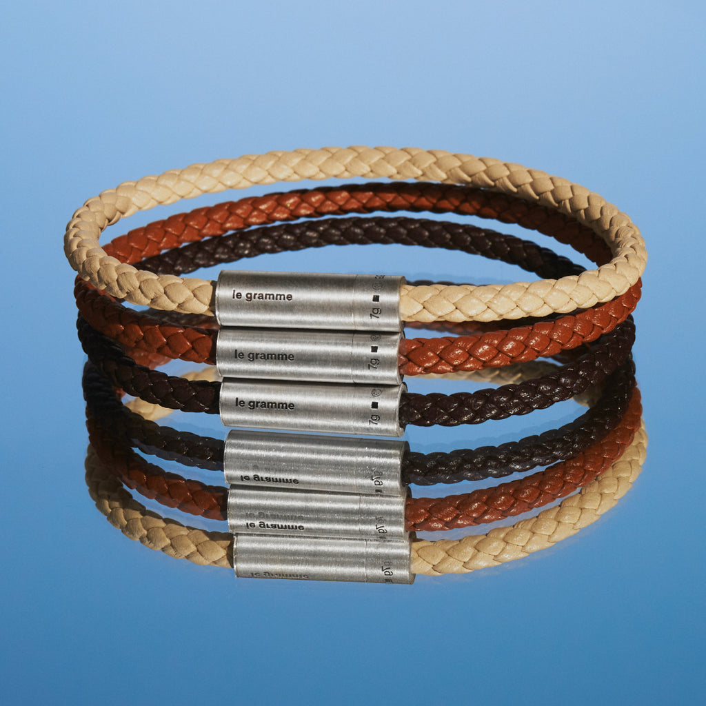 bracelet câble cuir le 7g