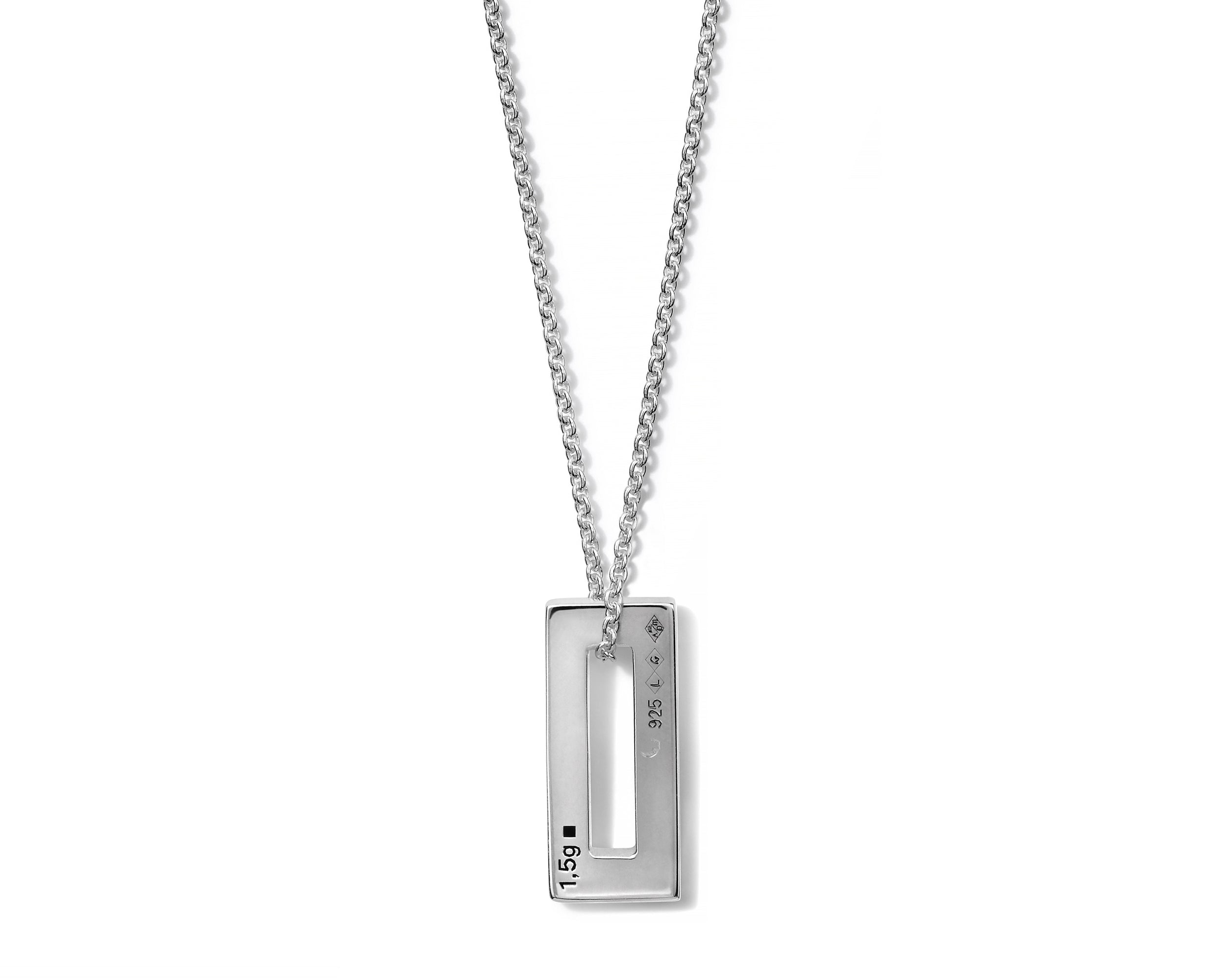 collier rectangle le 1,5g