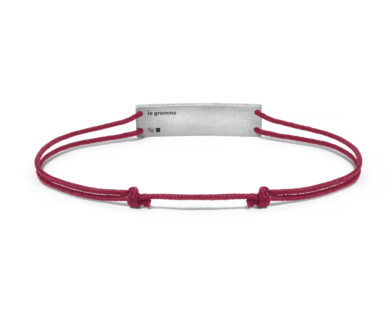 godron burgundy cord bracelet le 5g – le gramme