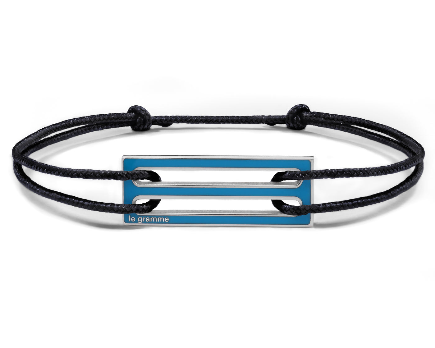 gift box - blue lacquered cord bracelet le 2,5g