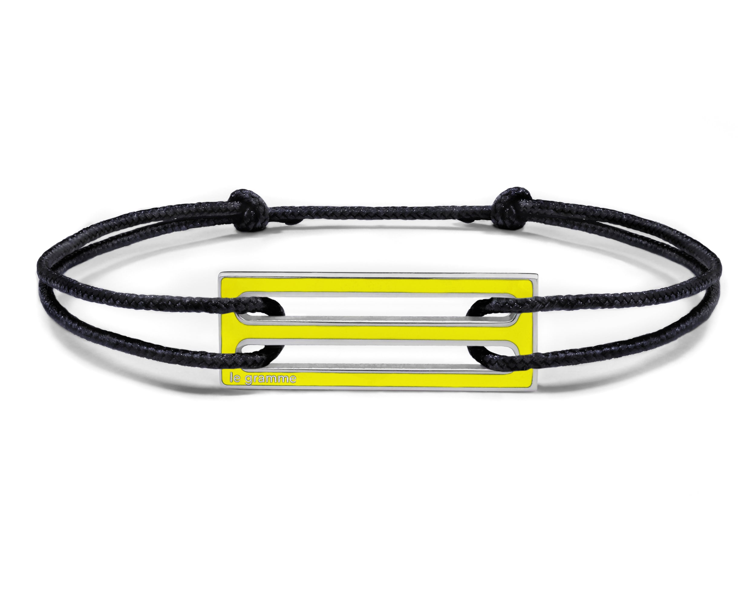 lacquered yellow cord bracelet le 2,5g