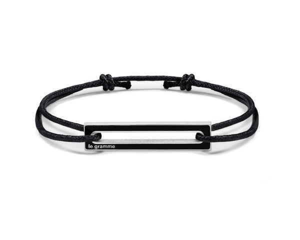 bracelet cordon laqué noir le 1,7g