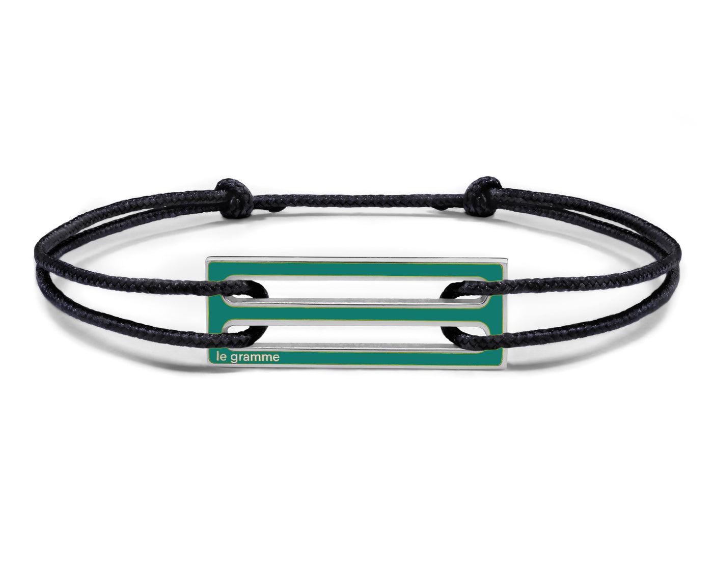 gift box - green lacquered cord bracelet le 2,5g