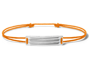 bracelet cordon orange godron le 5g