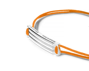 bracelet cordon orange godron le 5g