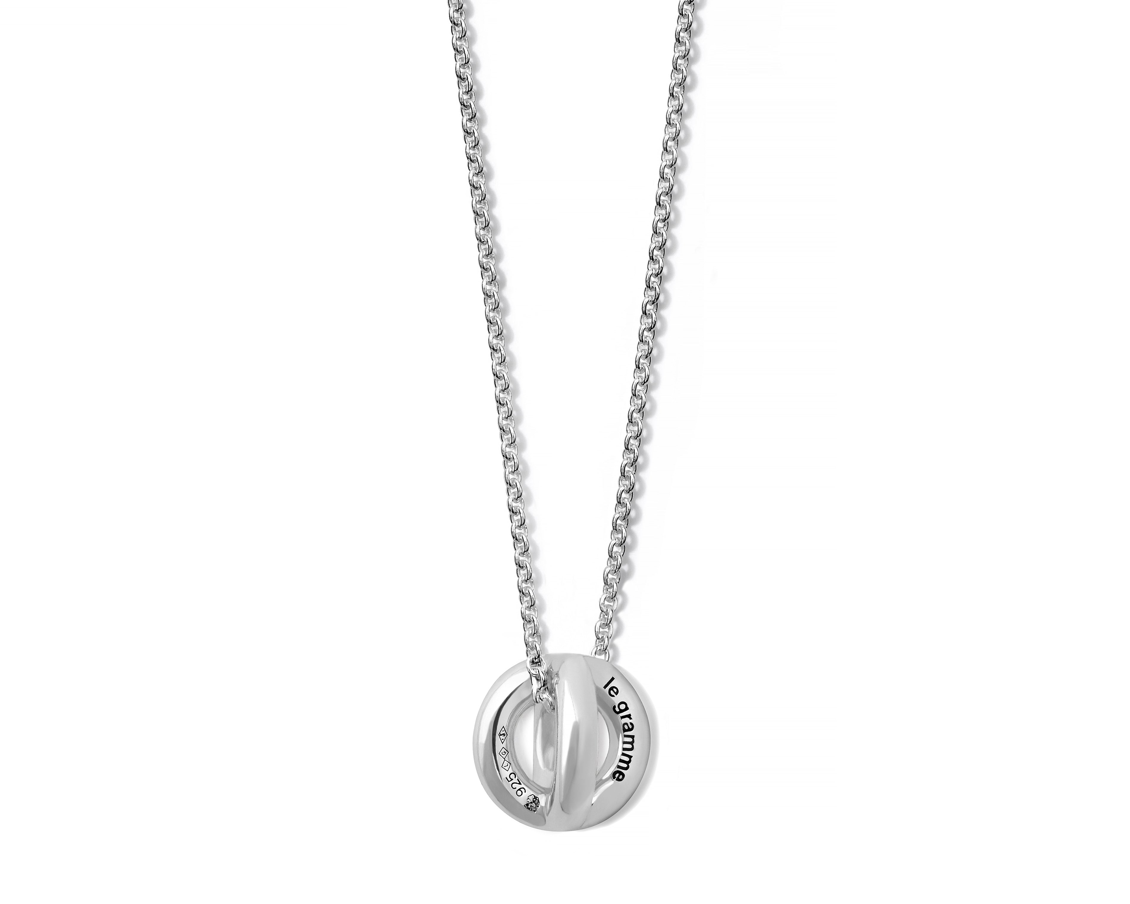 【HYERES LOR】Name rock silver combi necklace M HYERES LOR】Name rock silver necklace M