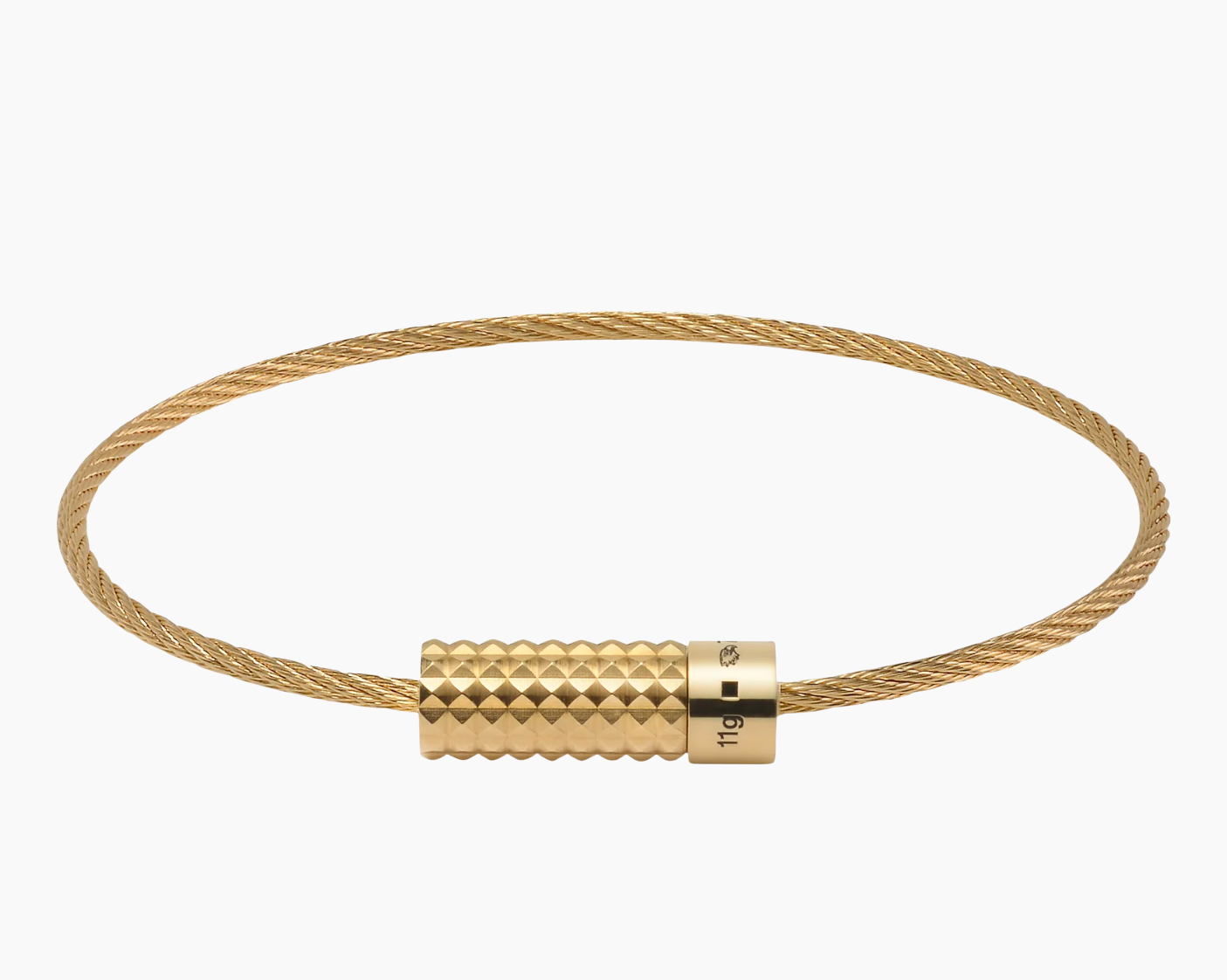 bracelet câble guilloché pyramide le 11g
