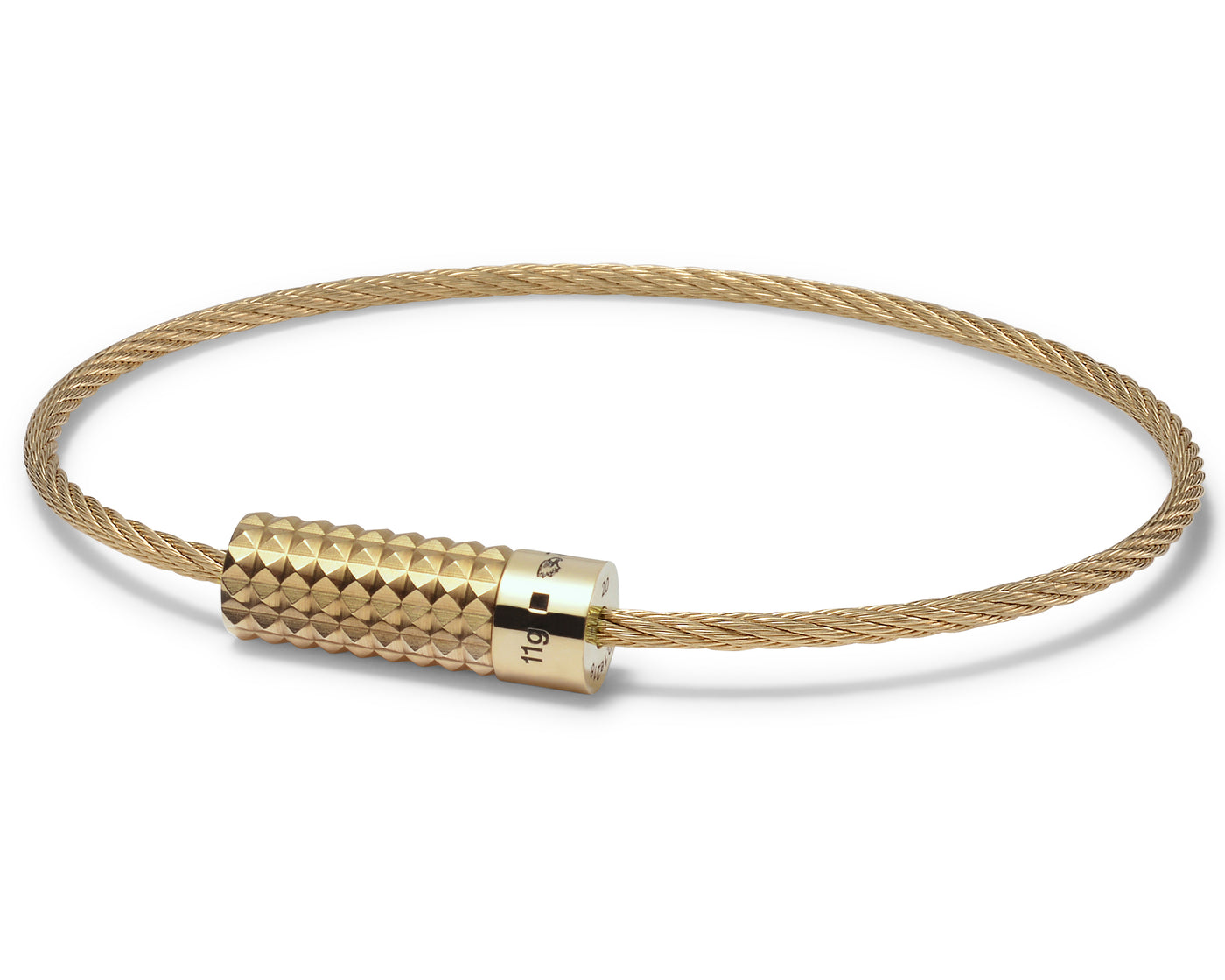 pyramid guilloche cable bracelet le 11g