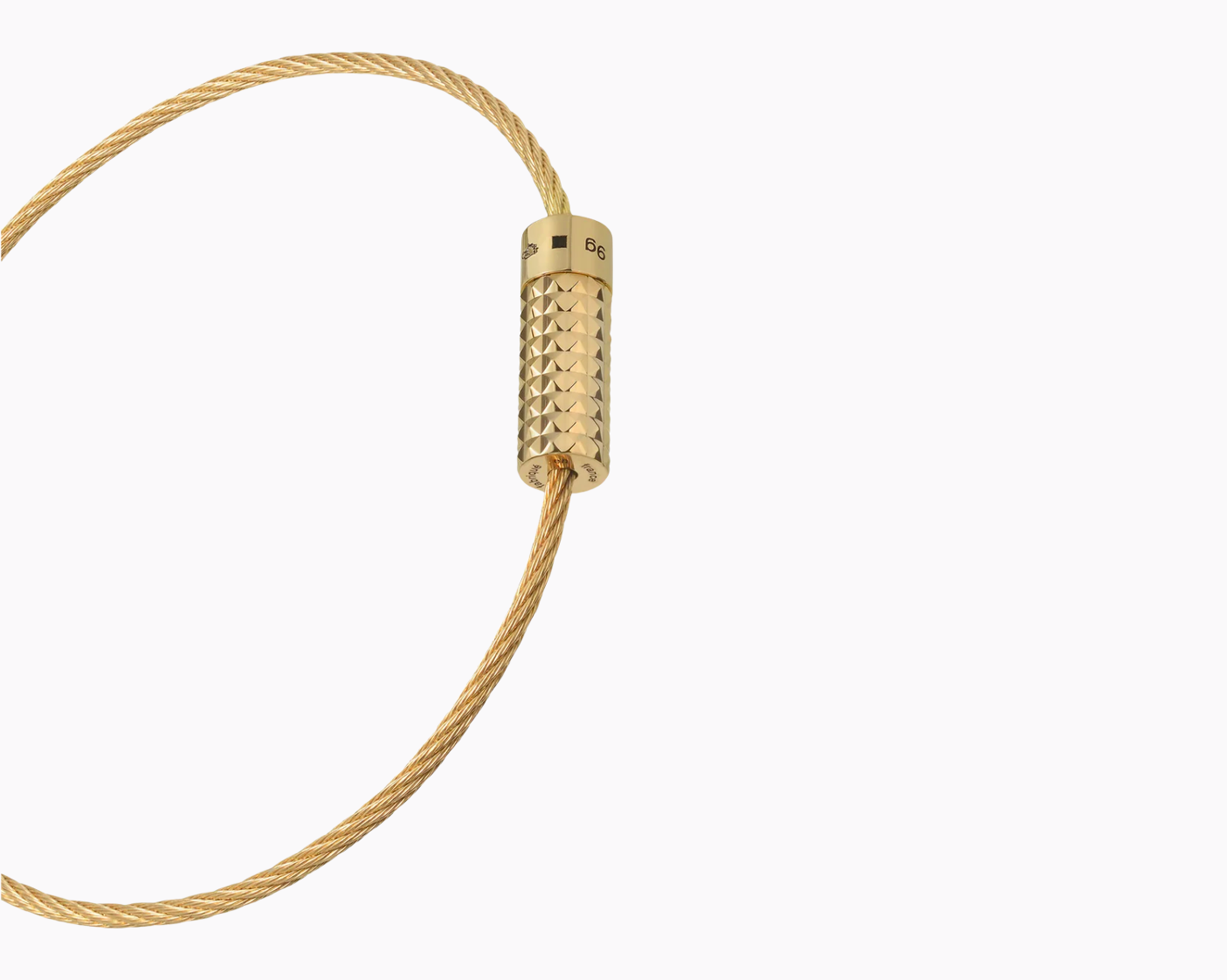 bracelet câble guilloché pyramide le 11g
