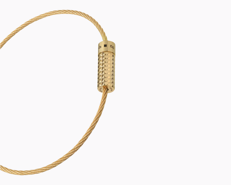 bracelet câble guilloché pyramide le 11g