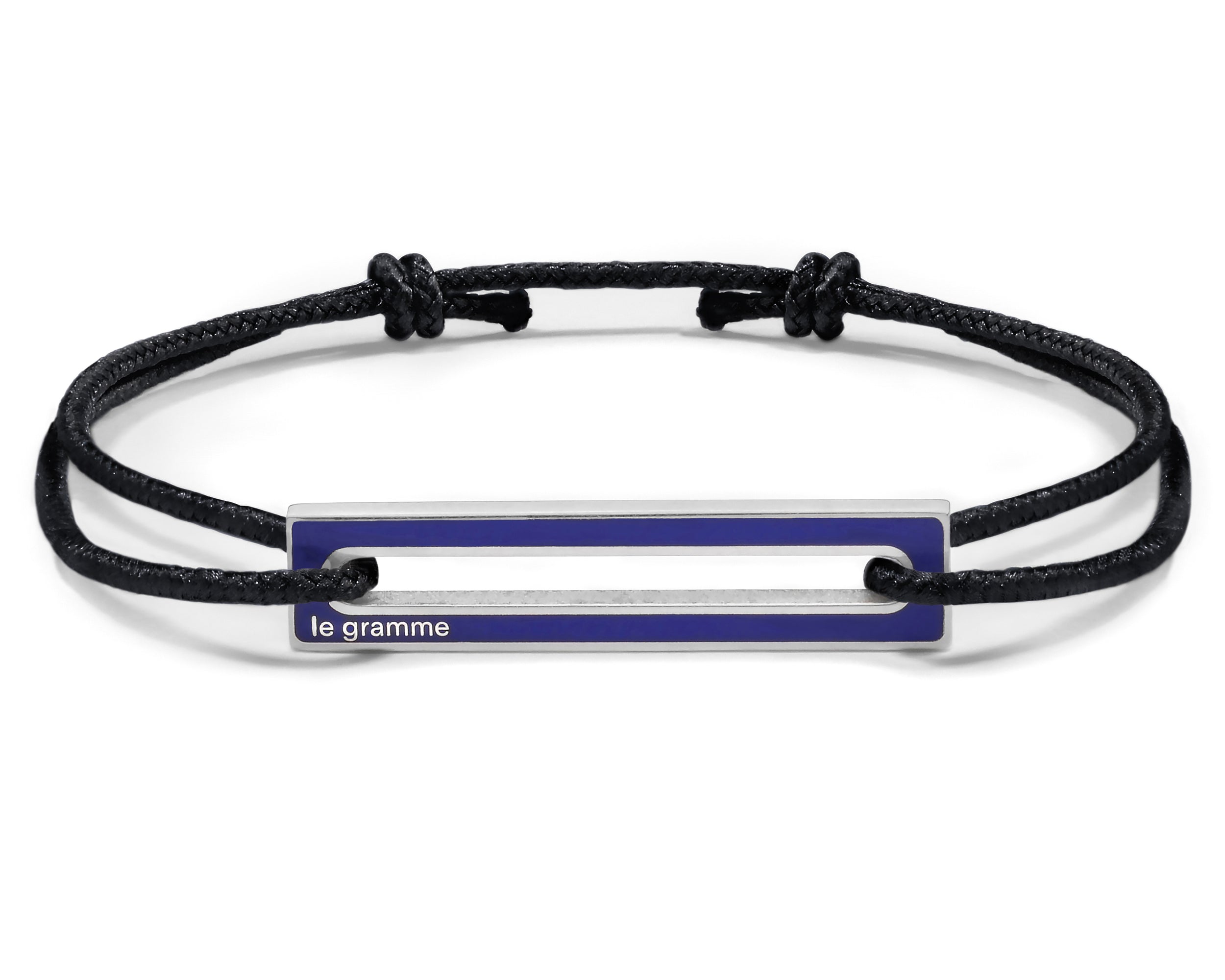 lacquered royal blue cord bracelet le 1,7g