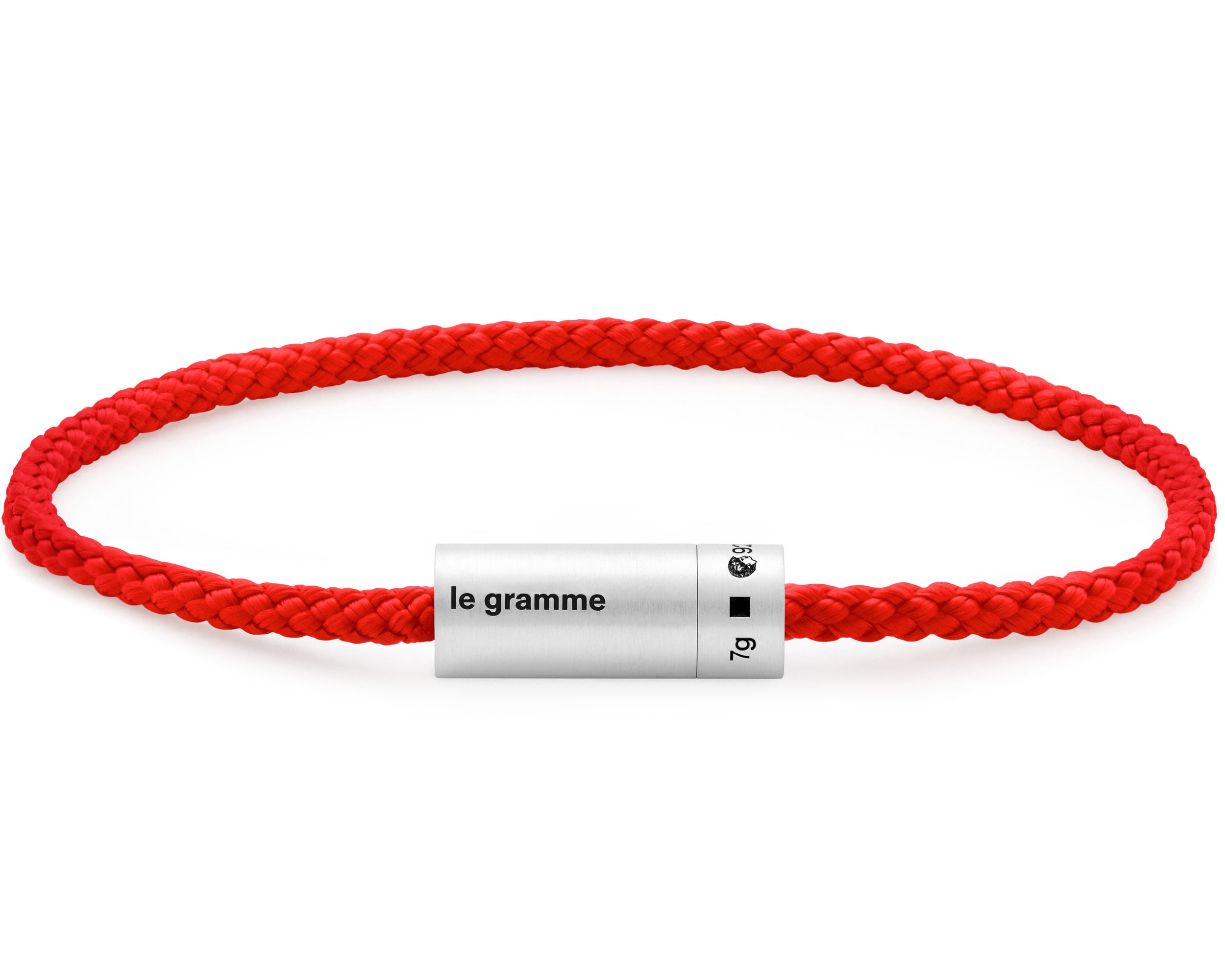 bracelet câble nato rouge le 7g