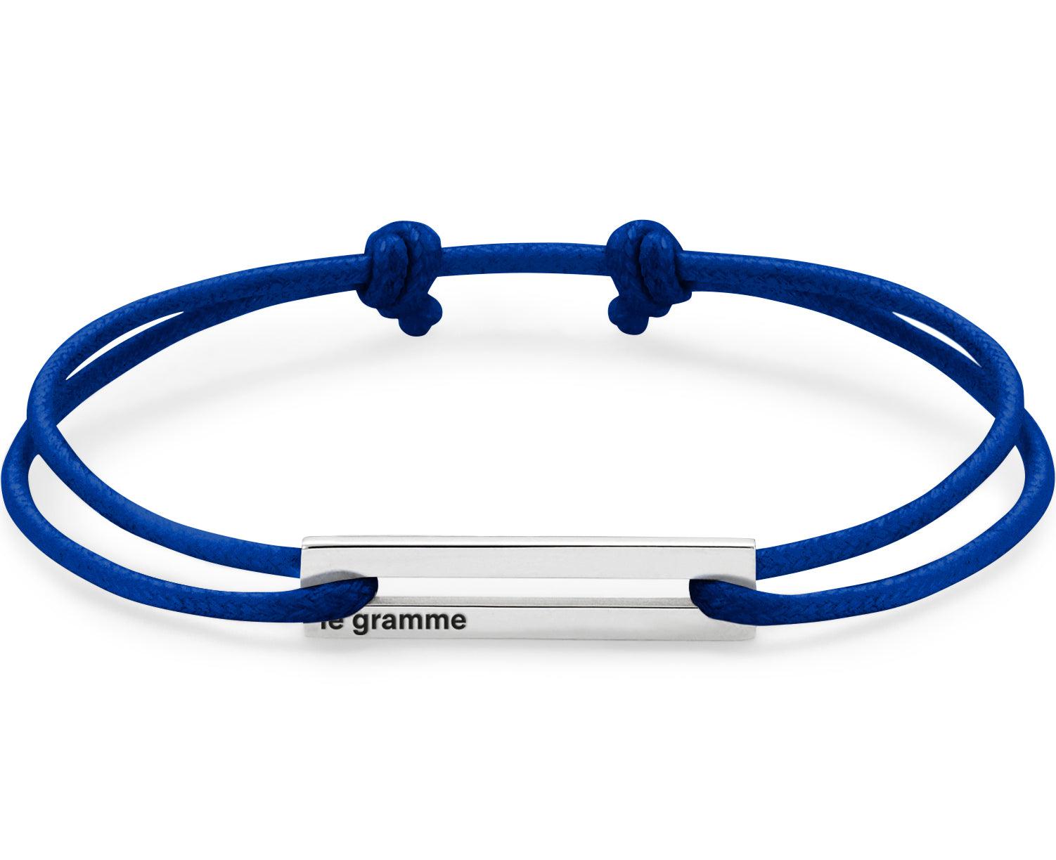 bracelet cordon bleu électrique perforé le 1,7g