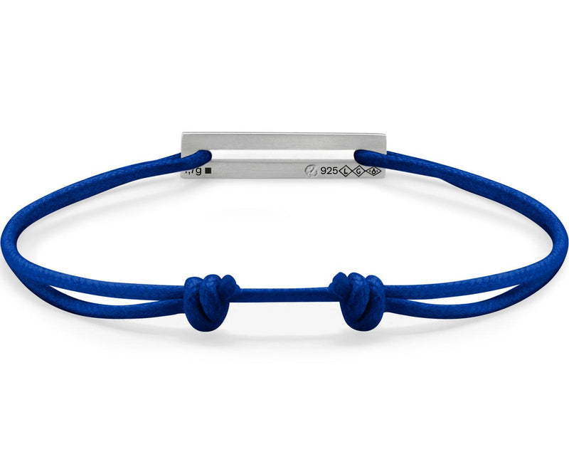 perforated electric blue cord bracelet le 1.7g