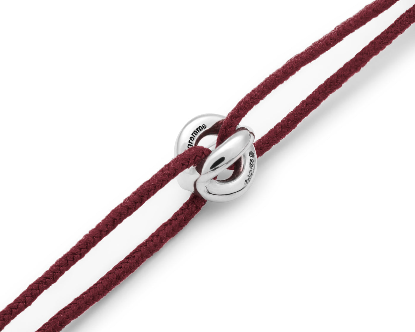 burgundy interlaced cord bracelet le 1g