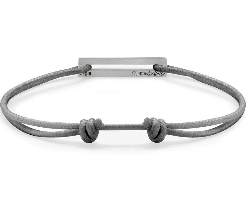 bracelet cordon gris perforé le 1,7g