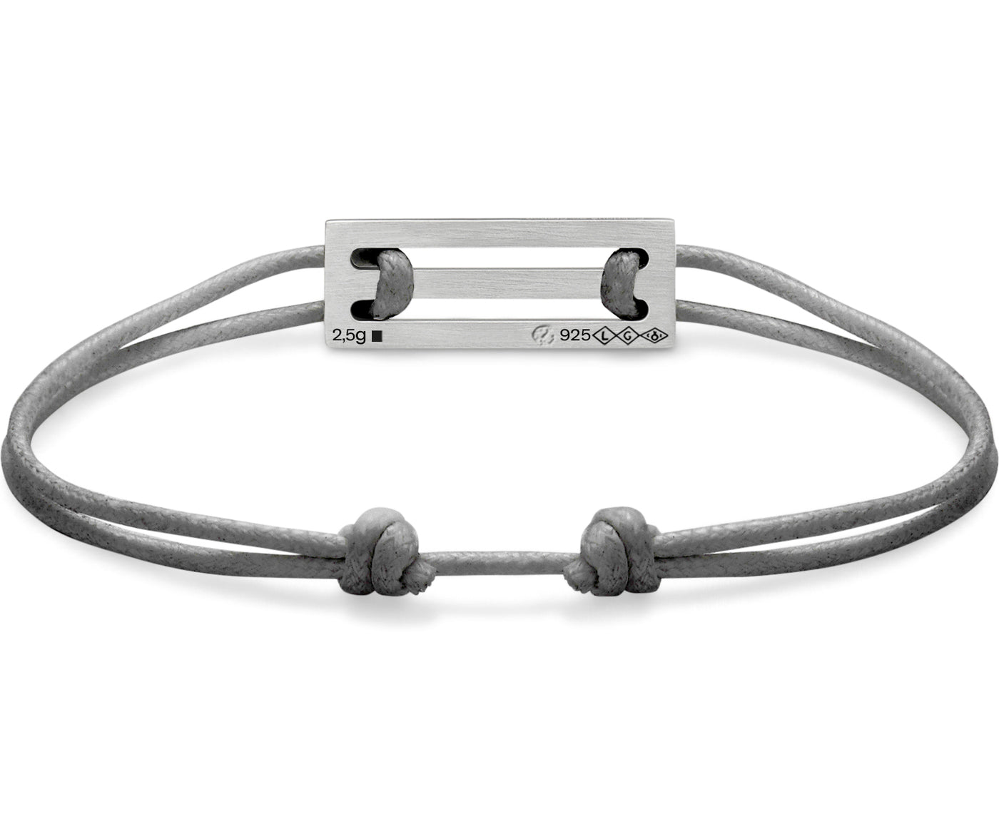 perforated gray cord bracelet le 2.5g