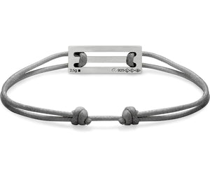 bracelet cordon gris perforé le 2,5g