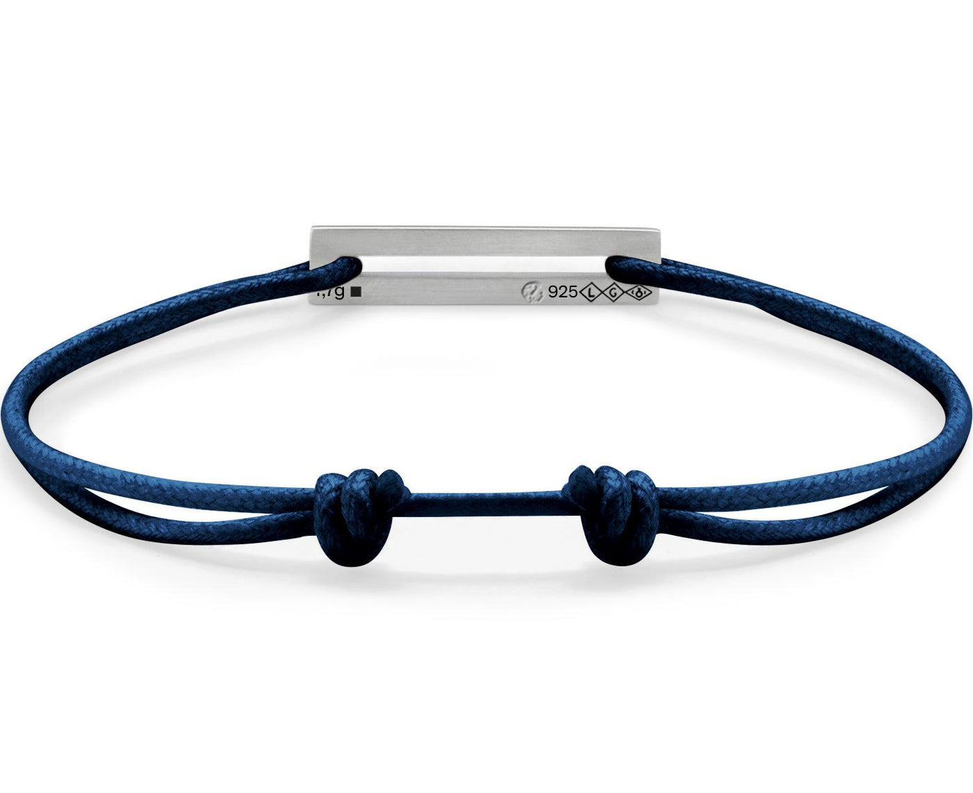 perforated navy blue cord bracelet le 1.7g