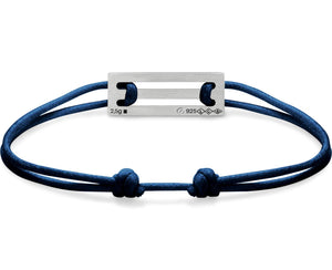 bracelet cordon bleu marine perforé le 2,5g