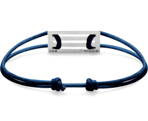 perforated navy blue cord bracelet le 3.3g