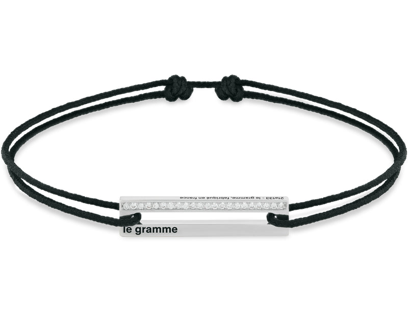bracelet cordon noir perforé le 1,7g