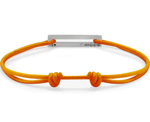 bracelet cordon orange perforé le 1,7g