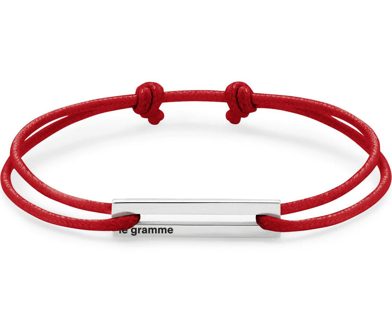 bracelet cordon rouge perforé le 1,7g